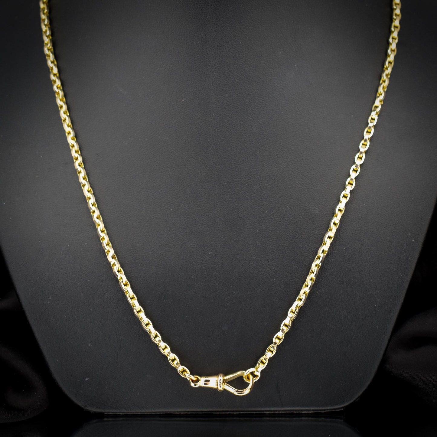 Antique Victorian 9ct Gold Oval Link Chain Necklace with Dog Clip | 20.5"