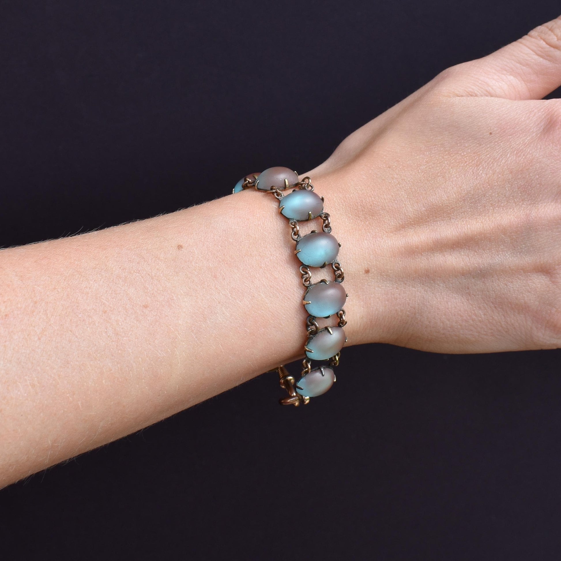 Antique Vintage Saphiret Rare Line Bracelet 7"