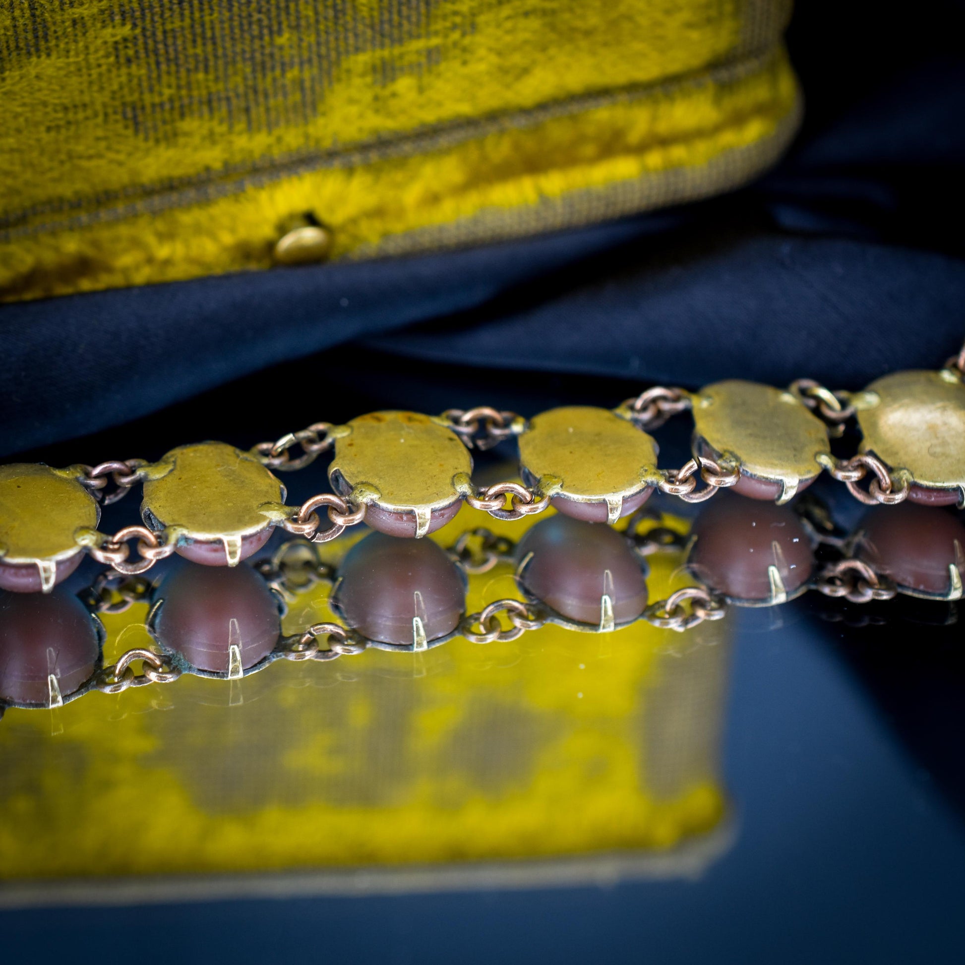 Antique Vintage Saphiret Rare Line Bracelet 7"