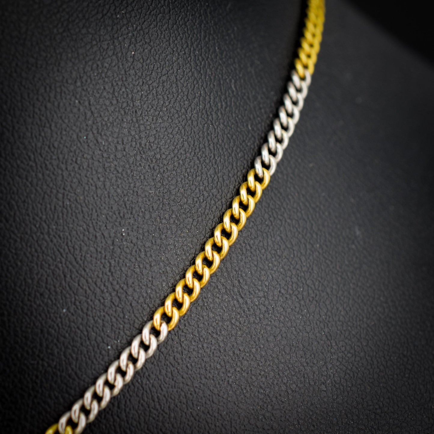Antique 18ct Gold and Platinum Watch Chain Necklace with Dog Clip and T-bar 14"
