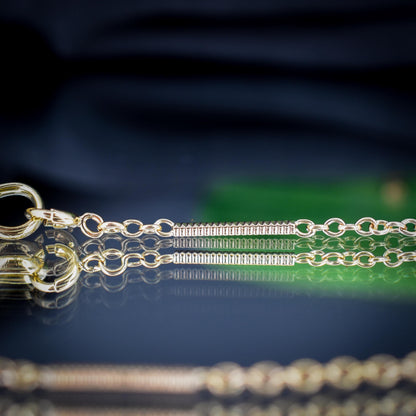 Vintage Fancy Link 10ct Yellow Gold 15.5″ Watch Chain Necklace