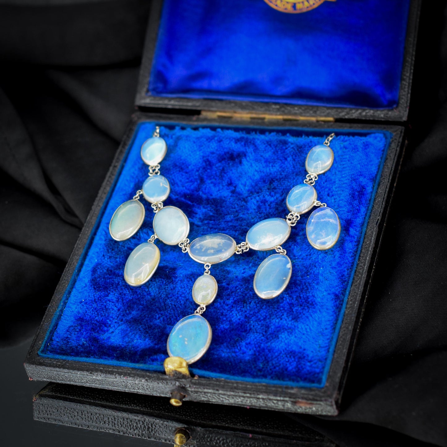 Antique Edwardian Opal Fringe Festoon Necklace | 16"