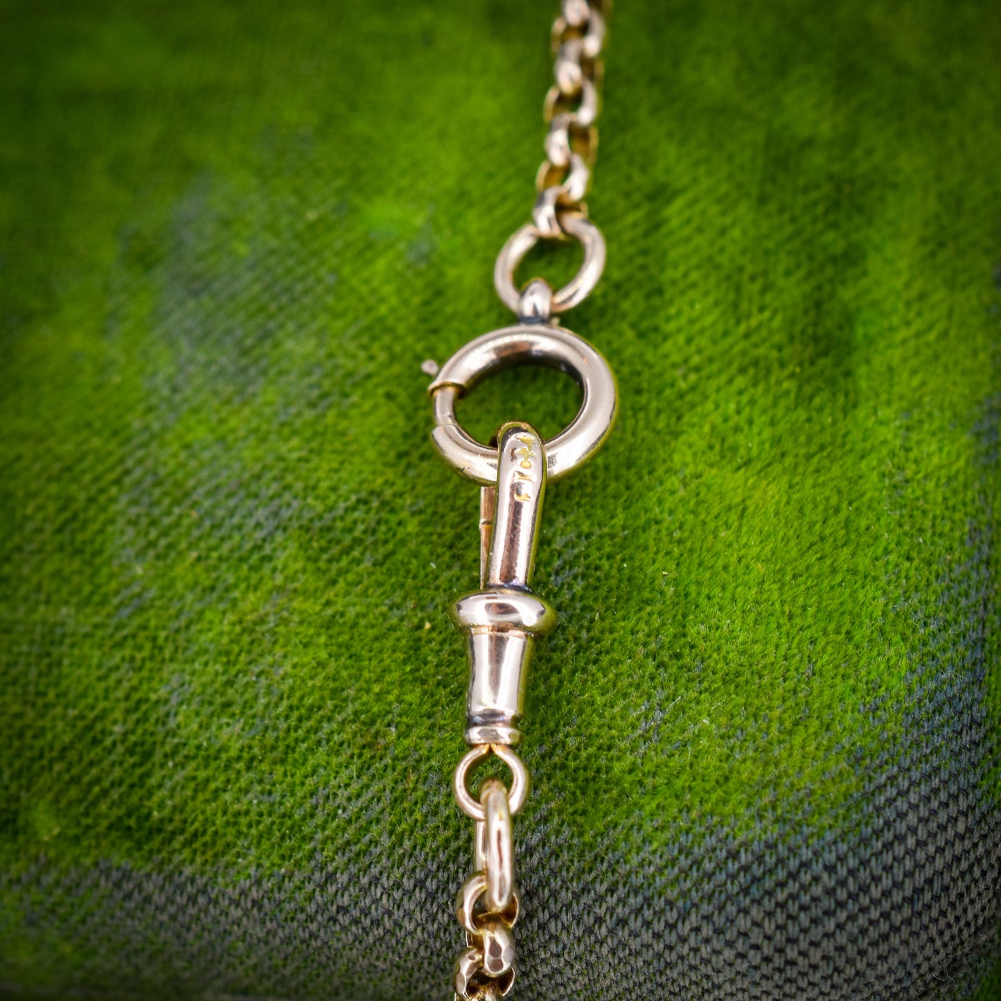 Antique Victorian 9ct Gold Long Guard Chain Necklace (22.7g) 58"