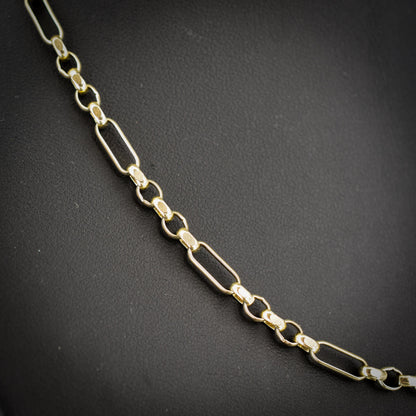 Vintage 9ct Yellow Gold 18″ Fancy Link Chain Necklace