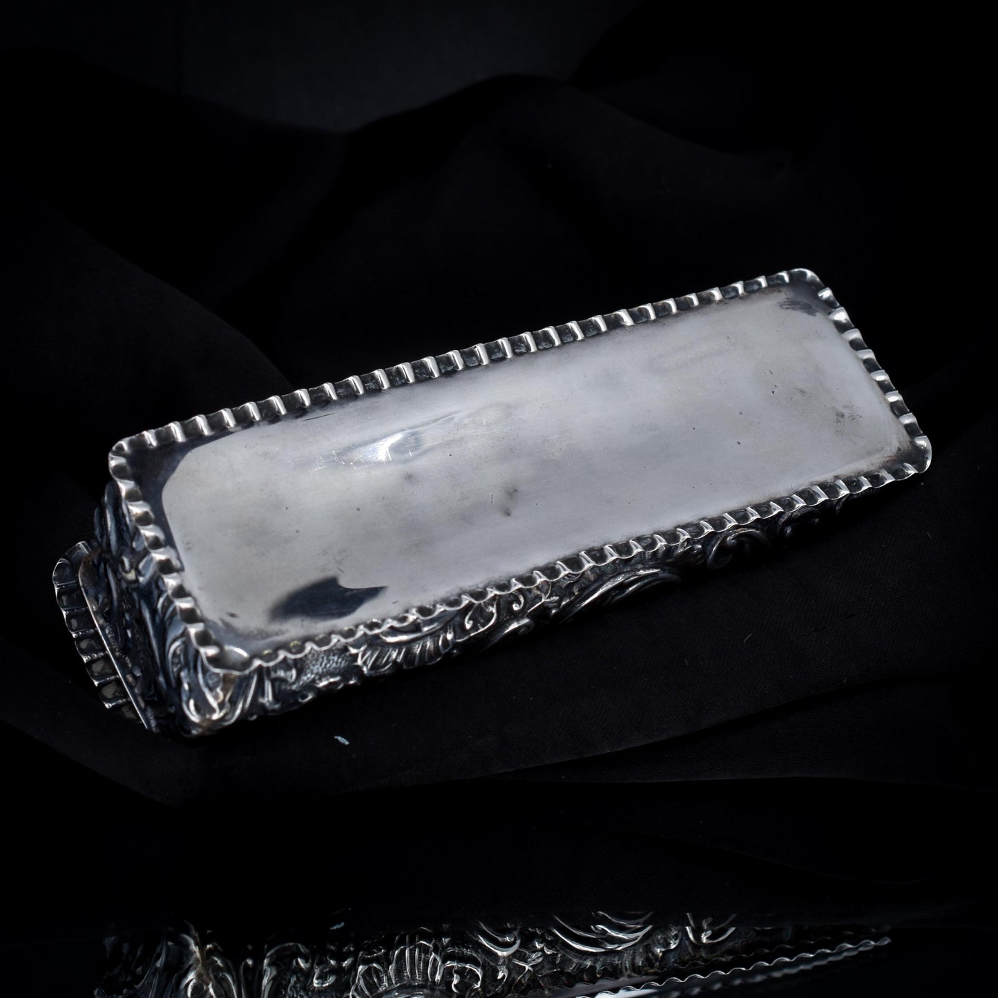Antique Edwardian '1904' Hallmarked Sterling Silver Fancy Trinket Jewellery Box
