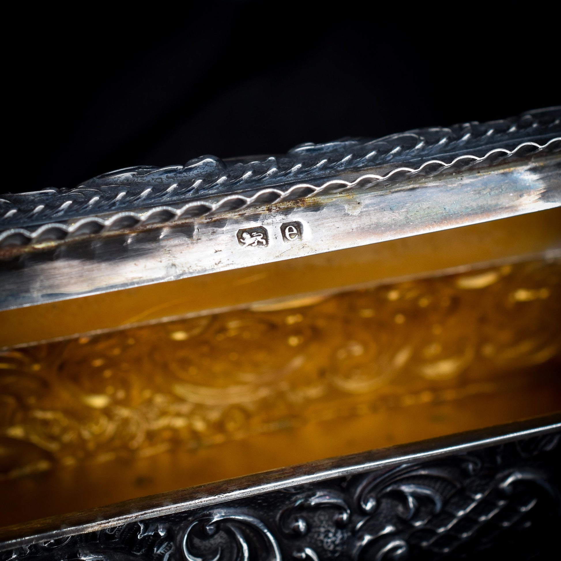 Antique Edwardian '1904' Hallmarked Sterling Silver Fancy Trinket Jewellery Box
