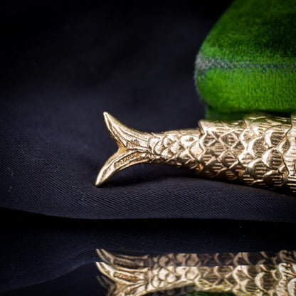 Vintage 9ct Gold Large Articulated Fish Charm Pendant