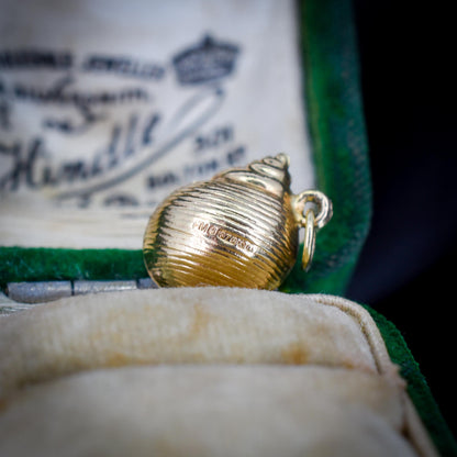 Vintage 9ct Gold Seashell Shell Charm Pendant