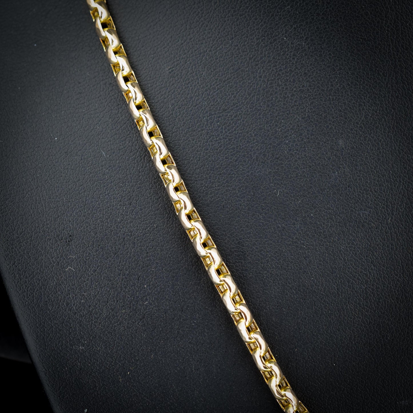 Antique Victorian 9ct Gold Faceted Link Chain Necklace with Dog Clip | 20"