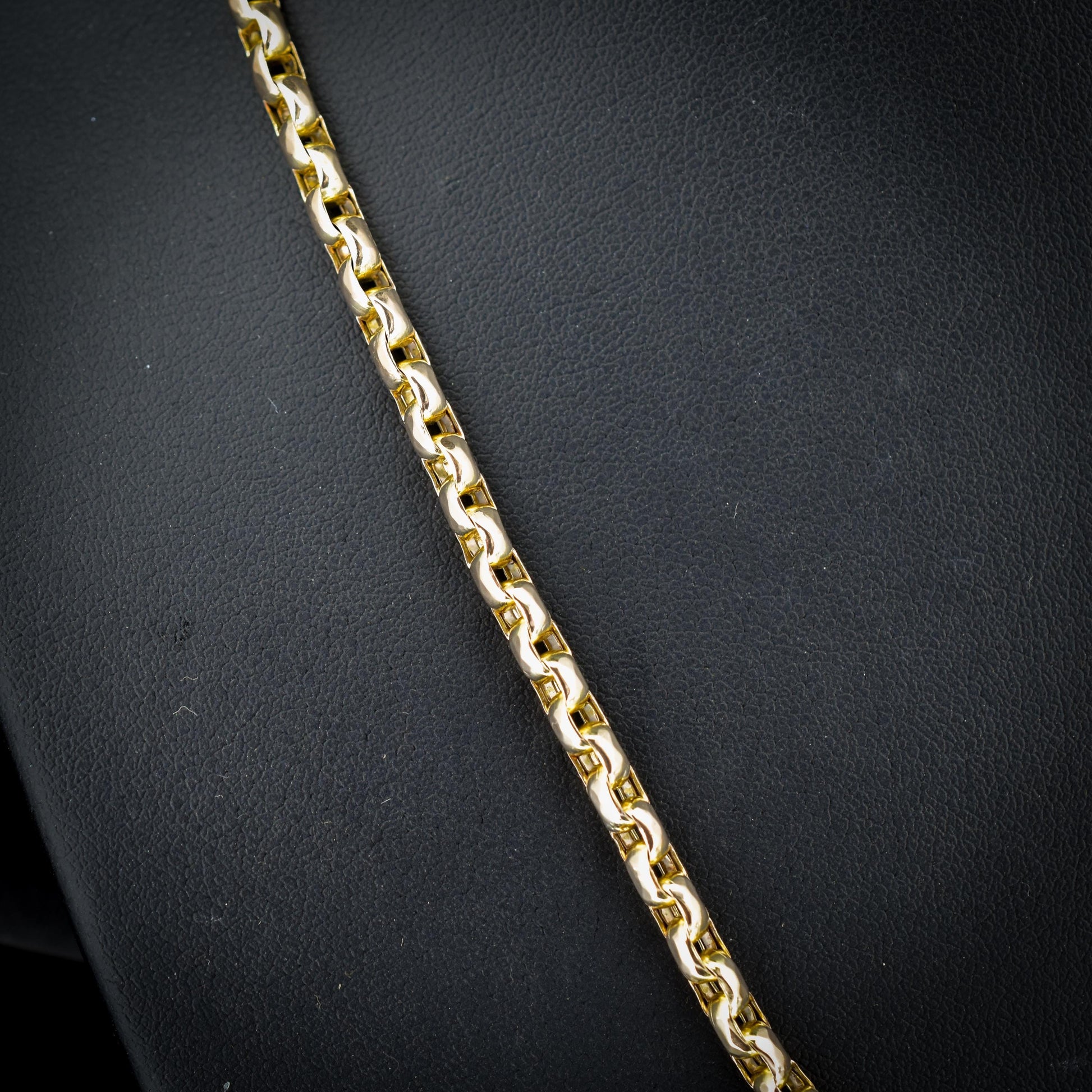 Antique Victorian 9ct Gold Faceted Link Chain Necklace with Dog Clip | 20"