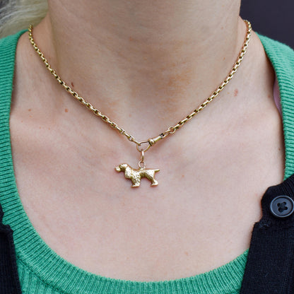 Vintage 9ct Gold Spaniel Dog Charm Pendant