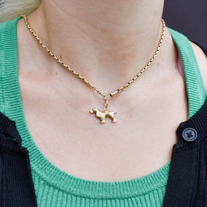 Vintage 9ct Gold Spaniel Dog Charm Pendant