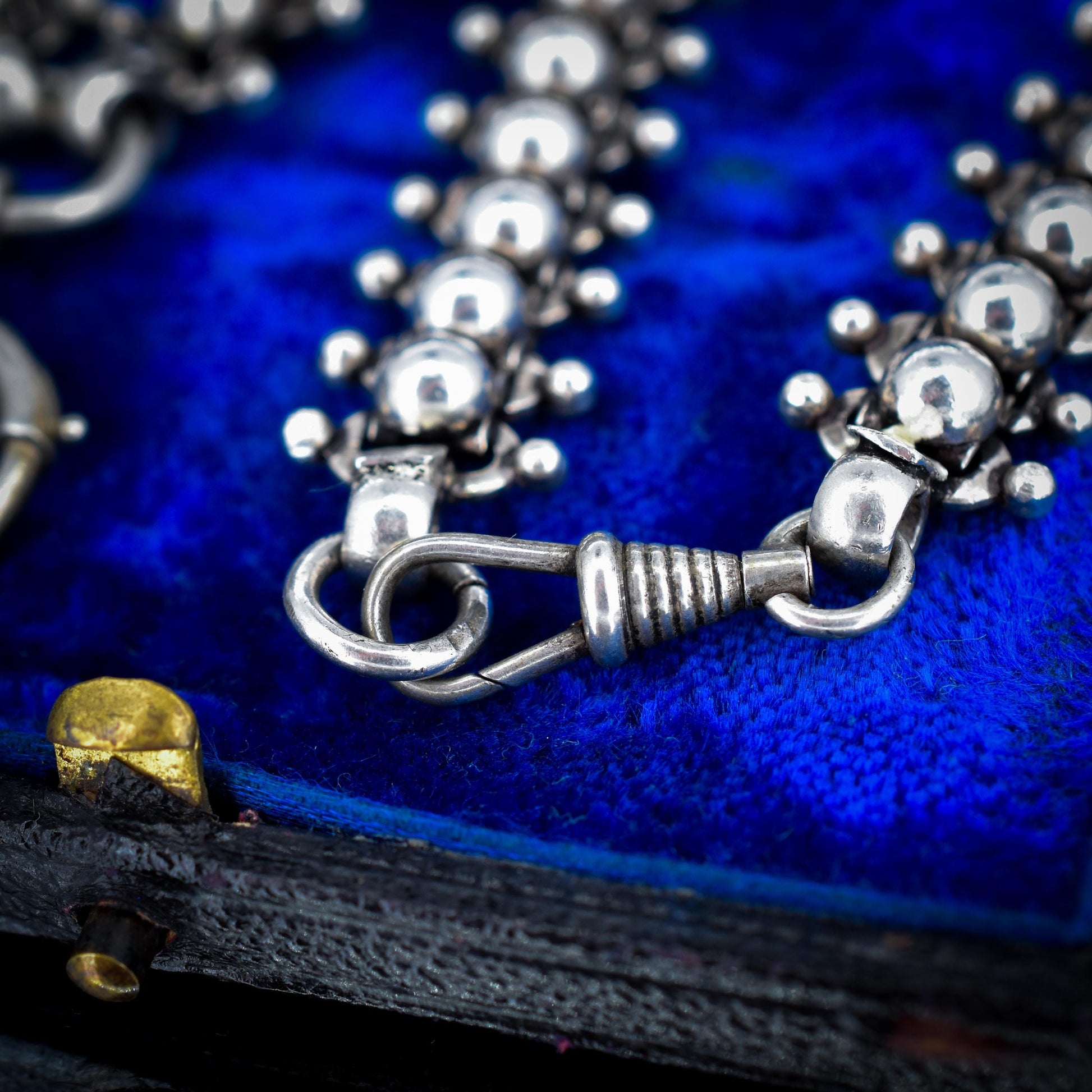 Antique Victorian Sterling Silver Chain Collar Necklace | 21.5"