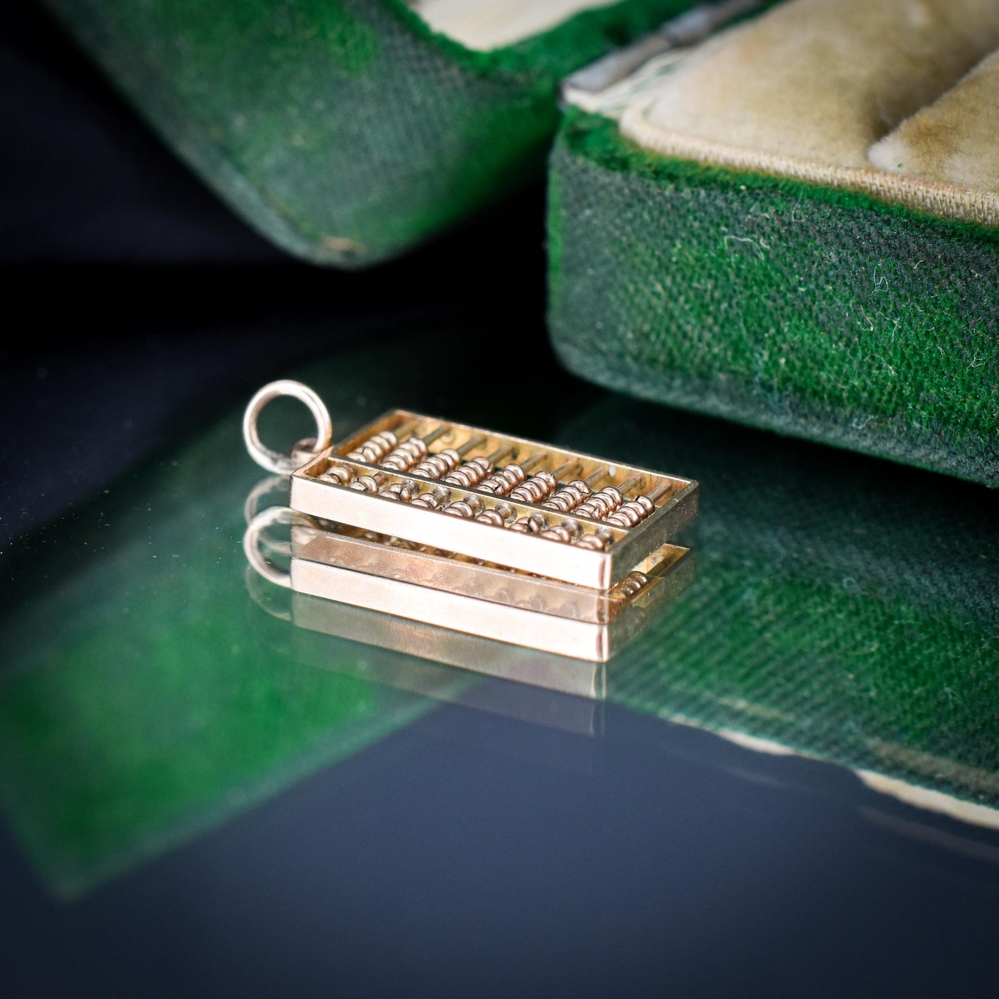 Vintage 14ct Yellow Gold Abacus Charm Pendant