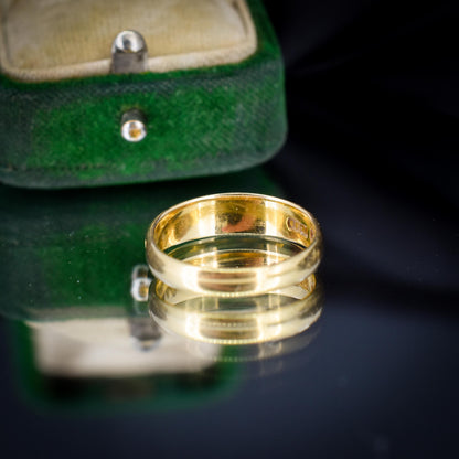 Antique Mizpah 18ct Gold Band Ring