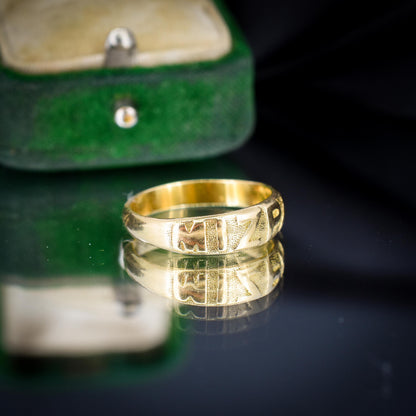 Antique Mizpah 18ct Gold Band Ring