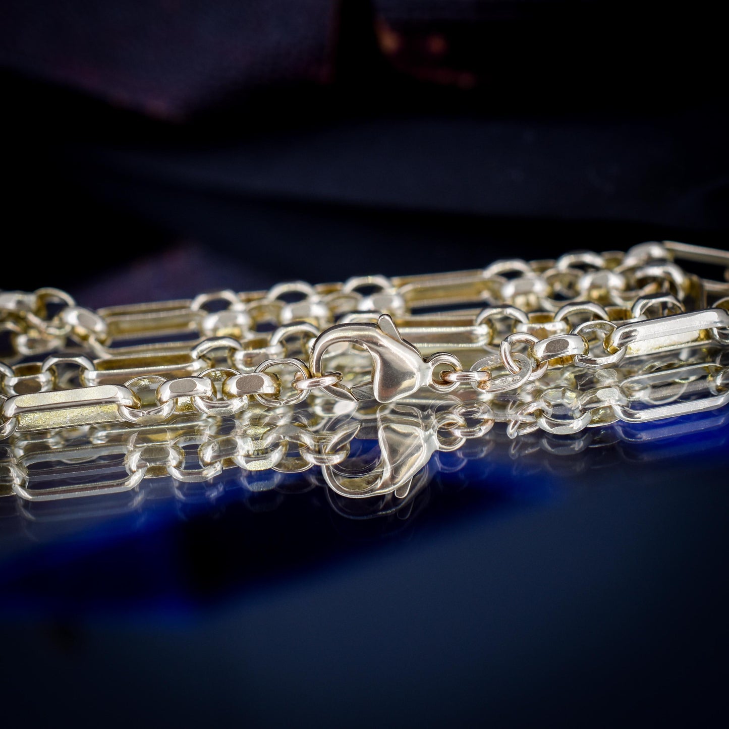 Vintage 9ct Yellow Gold 18″ Fancy Link Chain Necklace
