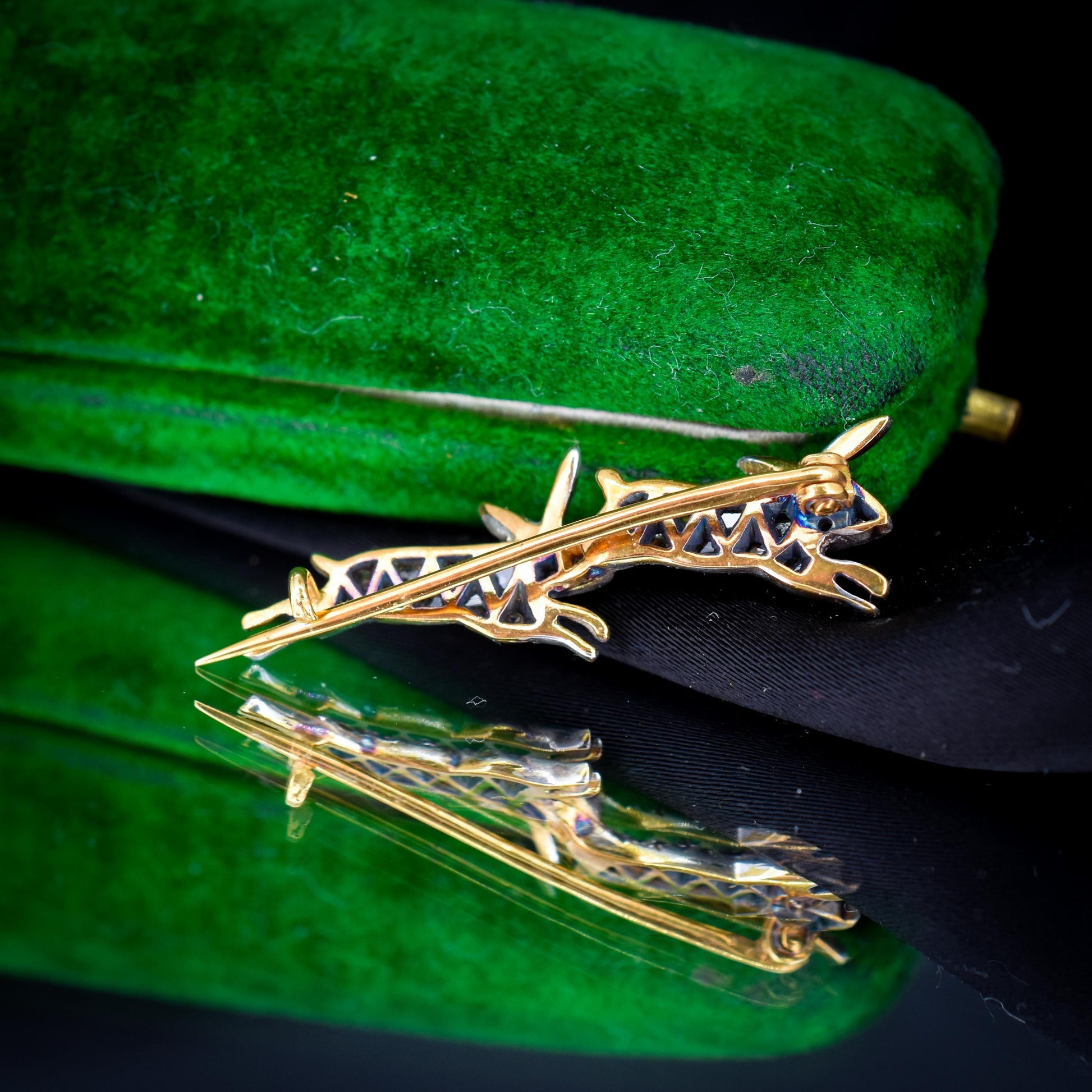 Antique Style 0.60ct Diamond Rabbit Bunny Brooch Pin