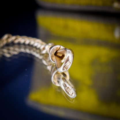 Antique 18ct Yellow Gold Curb Link Chain Necklace with Double Dog Clip Fastening - 13.75"