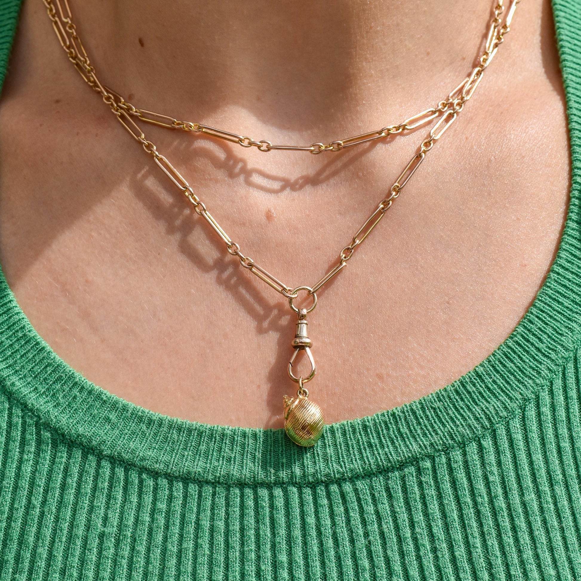 Vintage 9ct Gold Seashell Shell Charm Pendant
