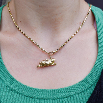 Vintage 9ct Gold Bunny Rabbit Charm Pendant