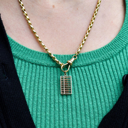 Vintage 14ct Yellow Gold Abacus Charm Pendant