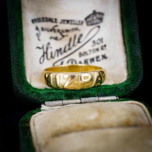 Antique Mizpah 18ct Gold Band Ring