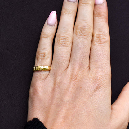 Antique Mizpah 18ct Gold Band Ring