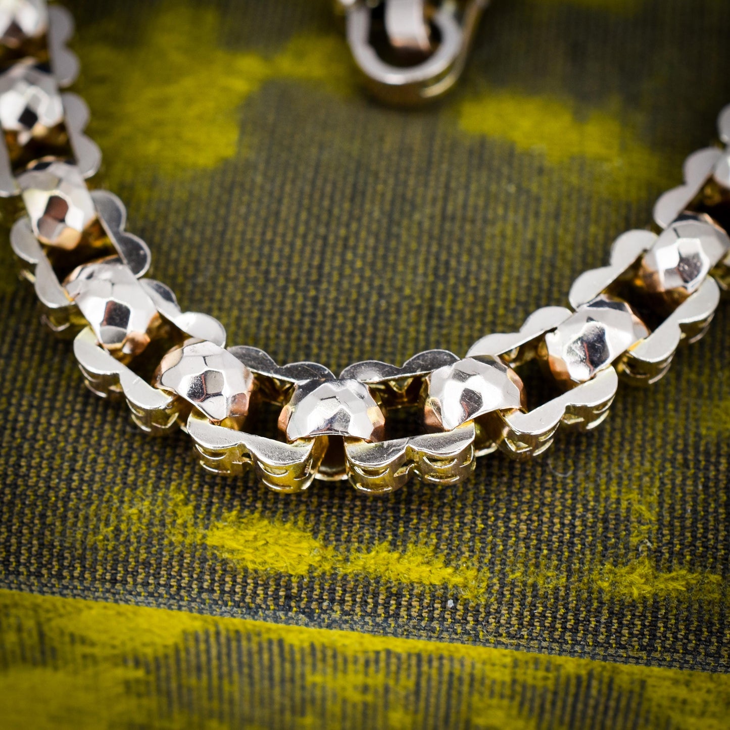 Antique Fancy Link 9ct Gold Chain Necklace | 17.5"