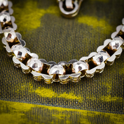 Antique Fancy Link 9ct Gold Chain Necklace | 17.5"