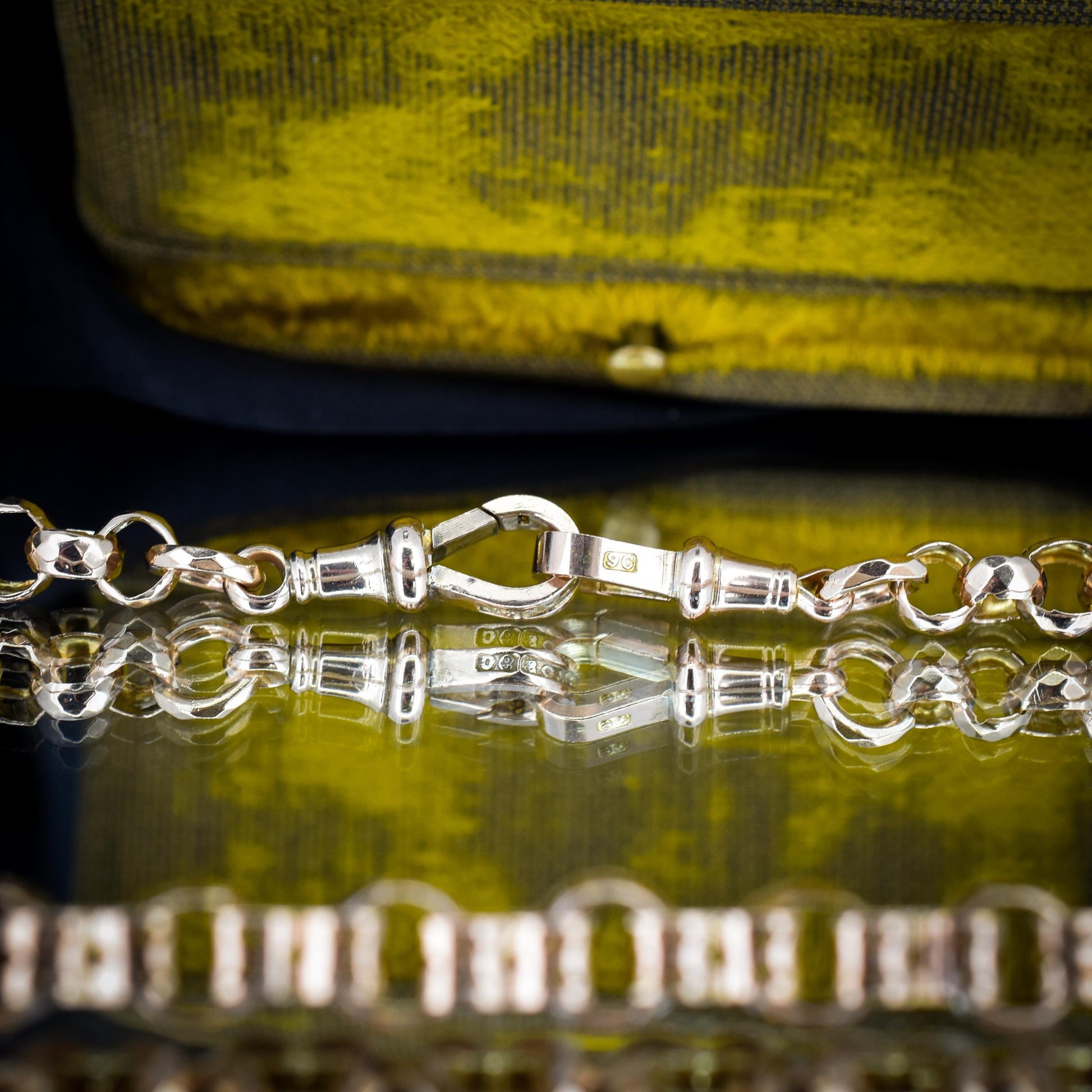 Antique Fancy Link 9ct Gold Chain Necklace | 17.5"