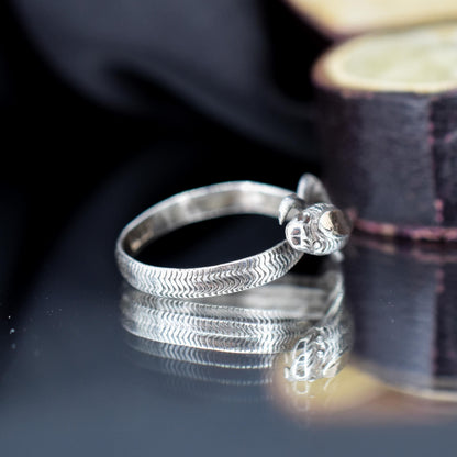 Antique Snake Serpent Silver Dress Ring