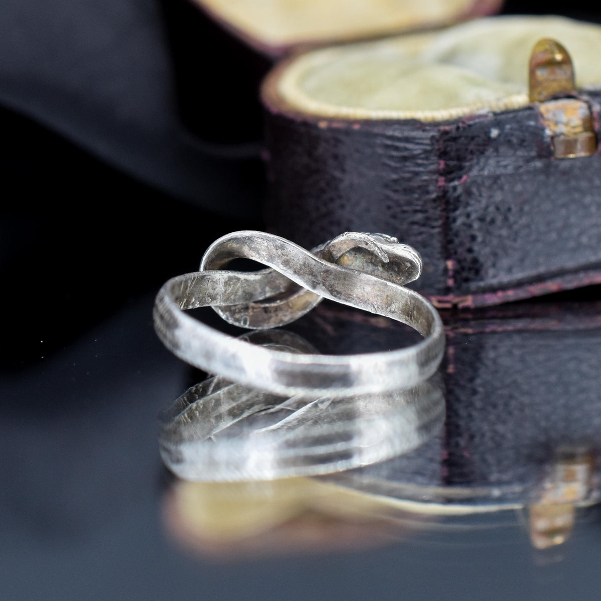 Antique Snake Serpent Silver Dress Ring
