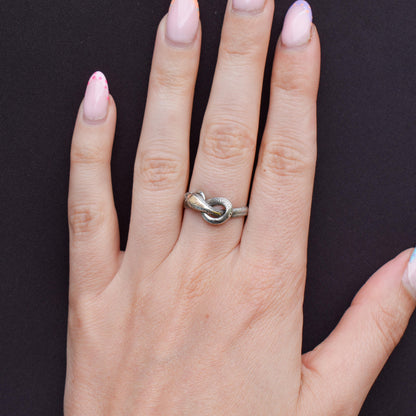 Antique Snake Serpent Silver Dress Ring