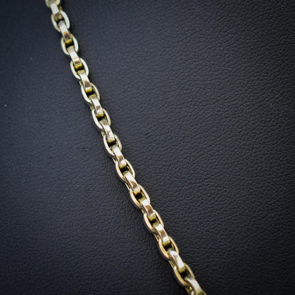 Antique Victorian 9ct Gold Oval Link Chain Necklace with Large Bolt Ring | 20.25"