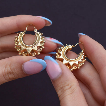 Vintage 9ct Gold Creole Hoop 'Hoops' Earrings