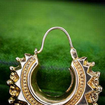 Vintage 9ct Gold Creole Hoop 'Hoops' Earrings