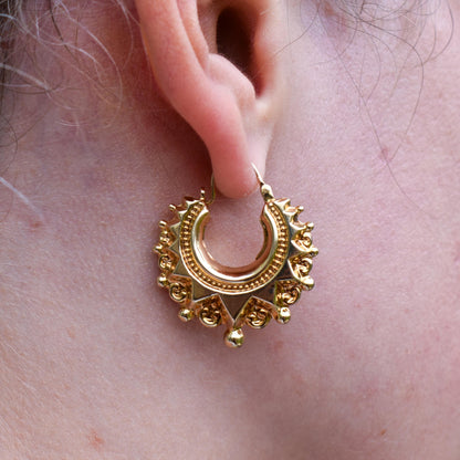 Vintage 9ct Gold Creole Hoop 'Hoops' Earrings