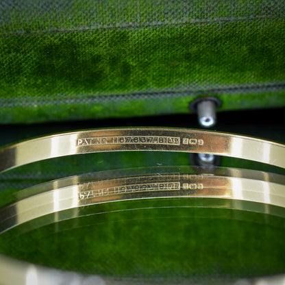 Vintage DEAREST Gold on Silver Bangle Bracelet | Birmingham 1993