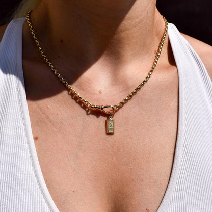 Vintage 9ct Gold Bar Ingot Charm Pendant