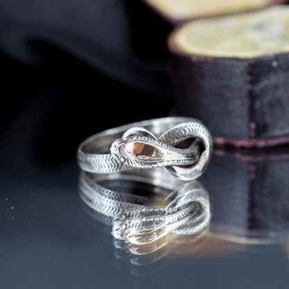 Antique Snake Serpent Silver Dress Ring