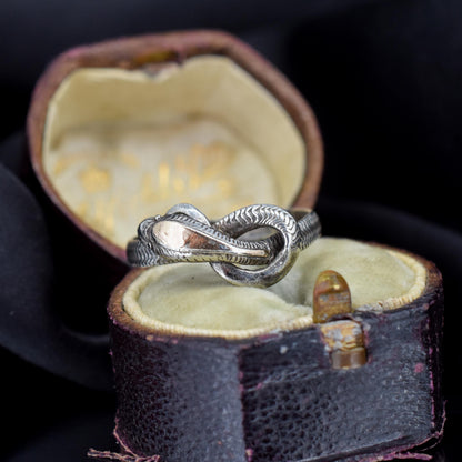 Antique Snake Serpent Silver Dress Ring