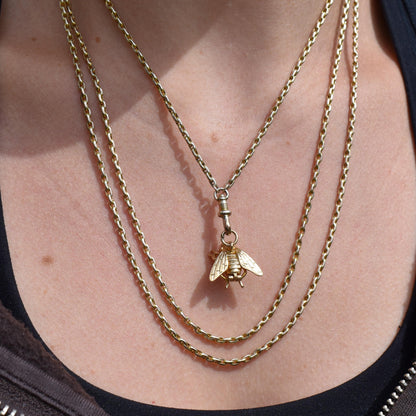Vintage 9ct Gold Opening Fly Bee Insect Charm Pendant | Dated 1963