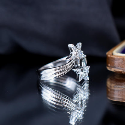 Pre-Loved Diamond Double Star 18ct White Gold Ring