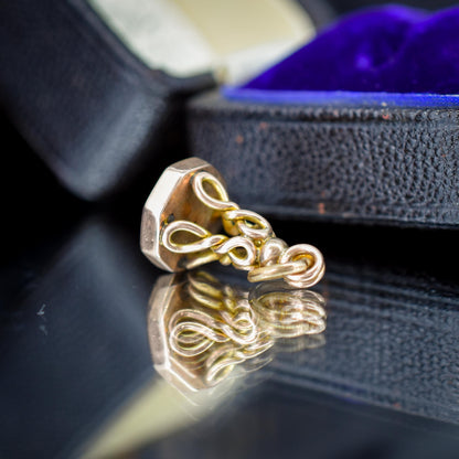 Antique Fancy Infinity 9ct Gold Plain Fob Seal Pendant