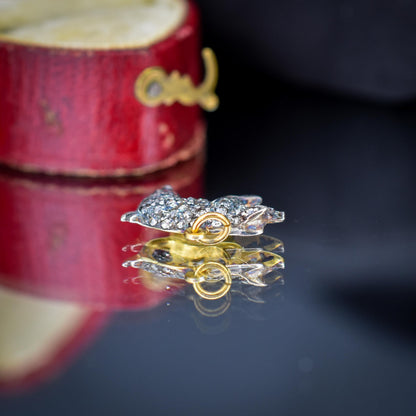 Rose-cut Diamond and Ruby Pig Charm Pendant