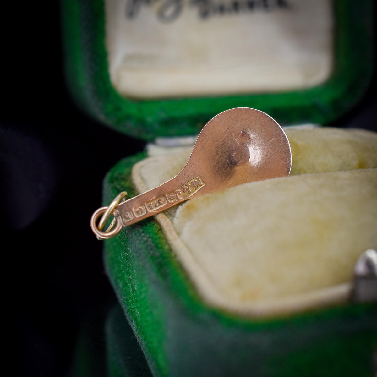 Antique Tennis Racket 9ct Rose Gold Charm Pendant | Dated 1901