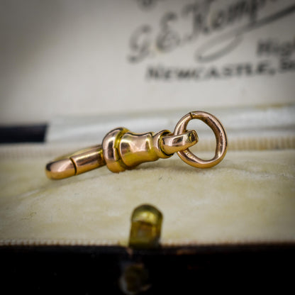 Antique 15ct Yellow Gold Large Dog Clip Charm Pendant