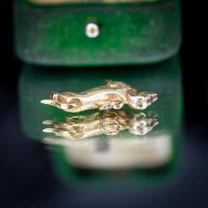 Antique 9ct Gold Dachshund Dog Charm Pendant