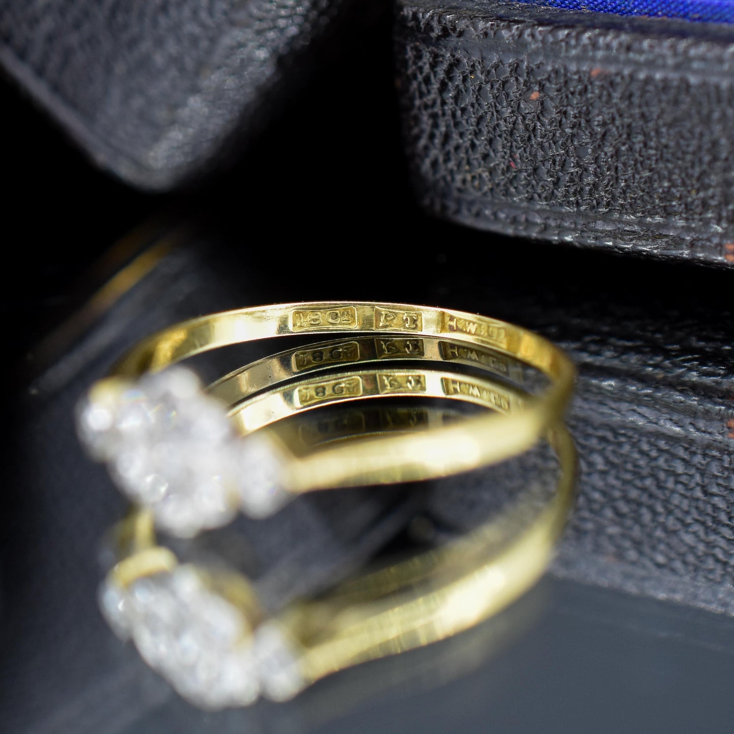 Antique Edwardian Diamond Bezel Cluster Daisy 18ct Yellow Gold and Platinum Ring